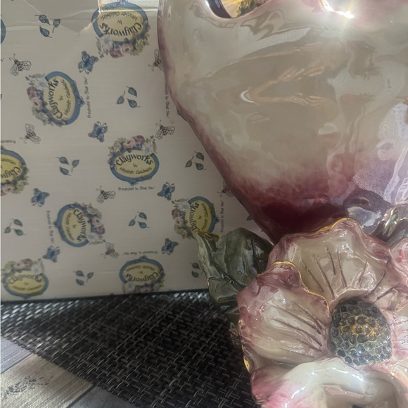 Elegant Ceramic Vase Vintage Blue sky flower vase By Heather Goldminc Clayworks. - Picture 11 of 12